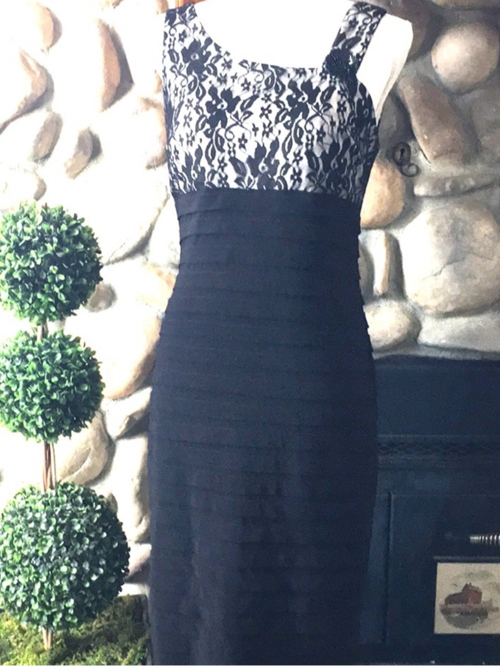 Scarlett Black Lace-Top Sleeveless Midi Dress Midi 10